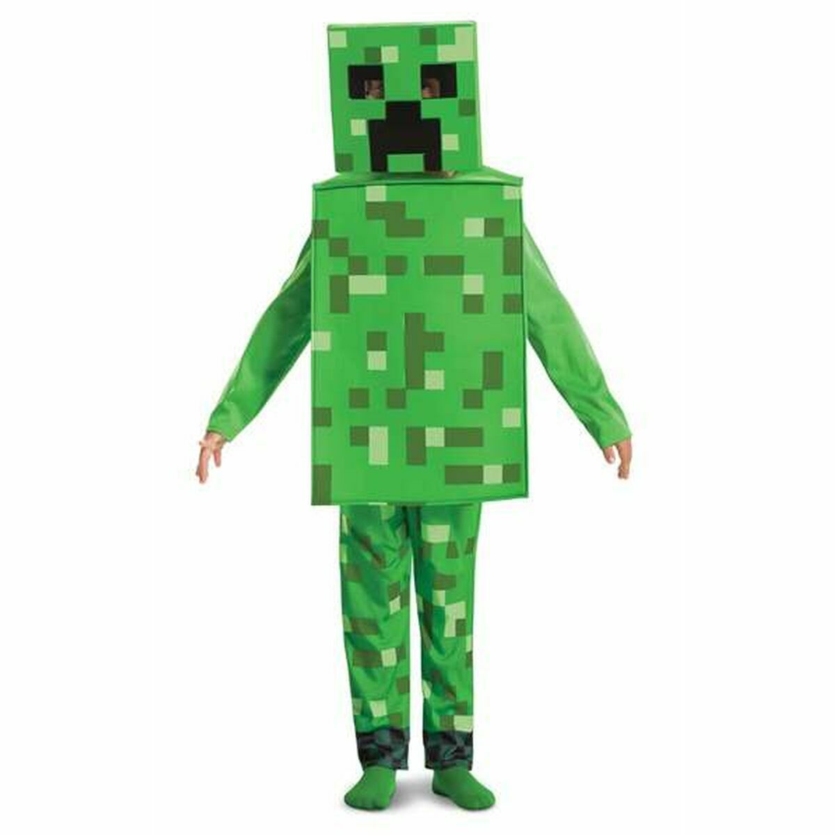 Costume for Children Minecraft Creeper 3 Pieces Green/4-6 years