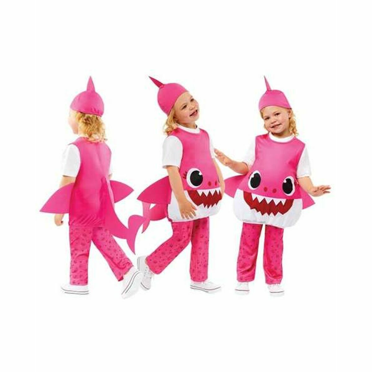 Costume for Children Baby Shark Pink 3 Pieces/2-3 Years