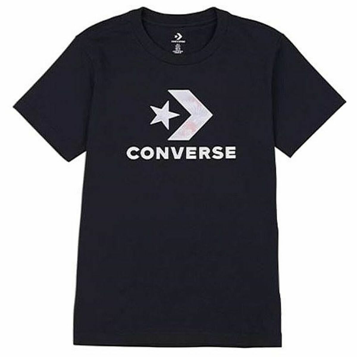 Women’s Short Sleeve T-Shirt Converse Seasonal Star Chevron Black/2XS