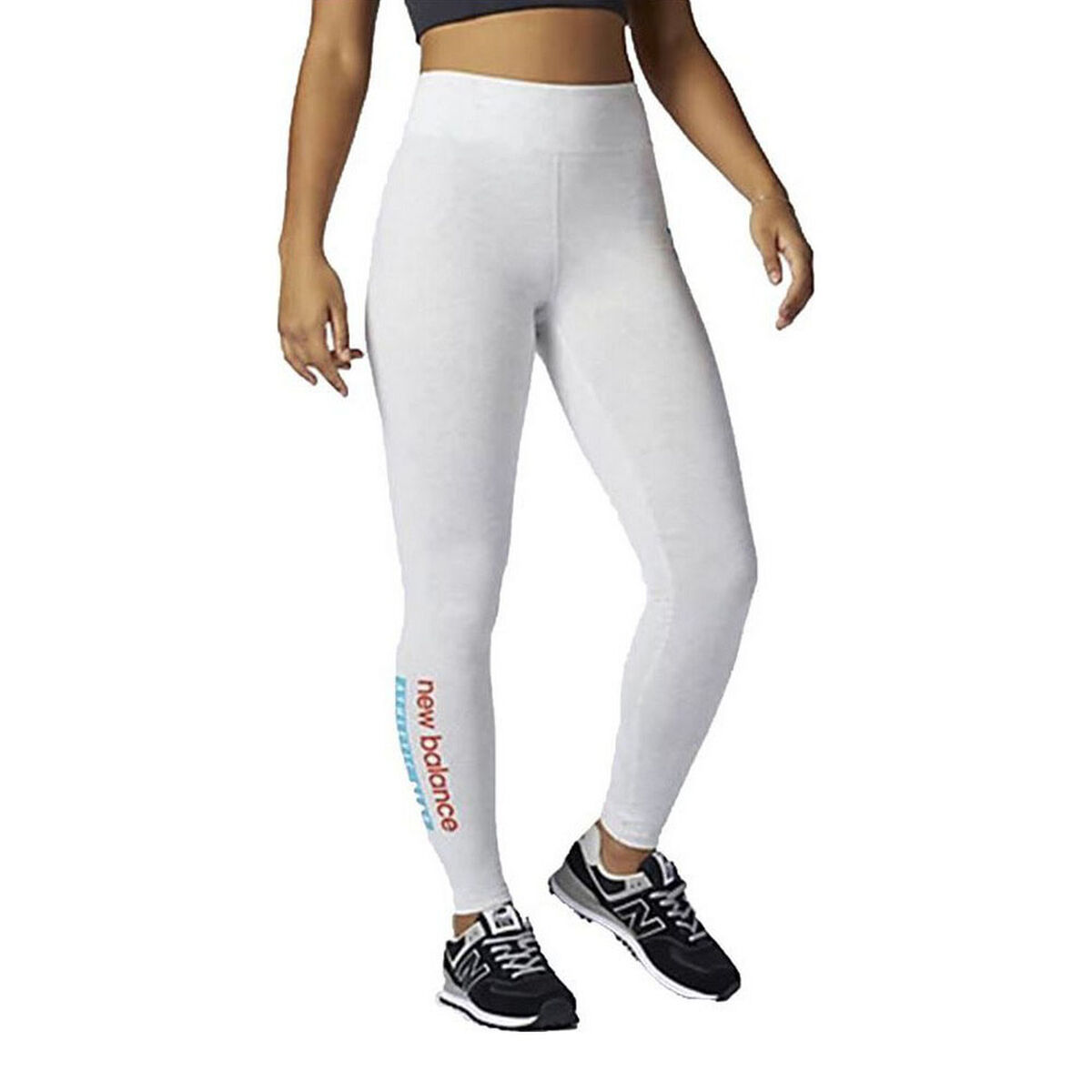 Sports Leggings for Men New Balance Essentials Field Day White/L