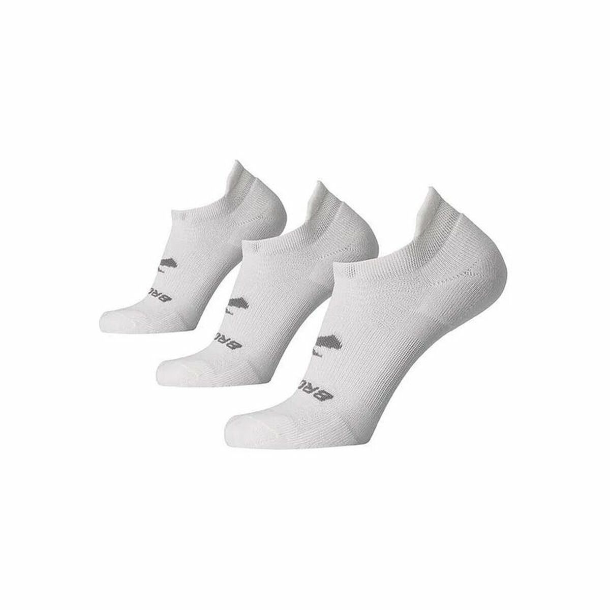 Ankle Socks Brooks Run-In No Show 3 pairs White Unisex/34-37