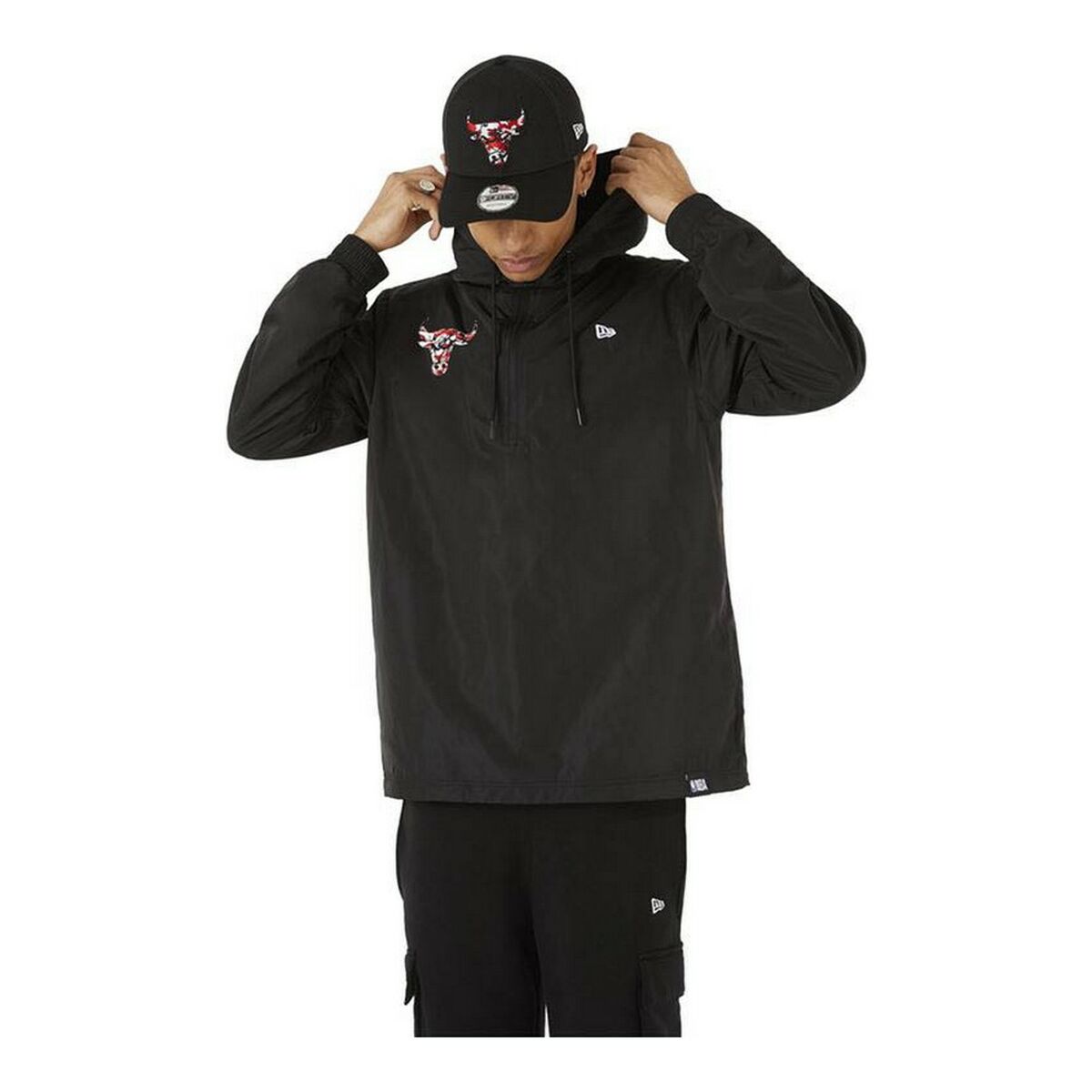 Men’s Hoodie New Era Chicago Bulls Black/L