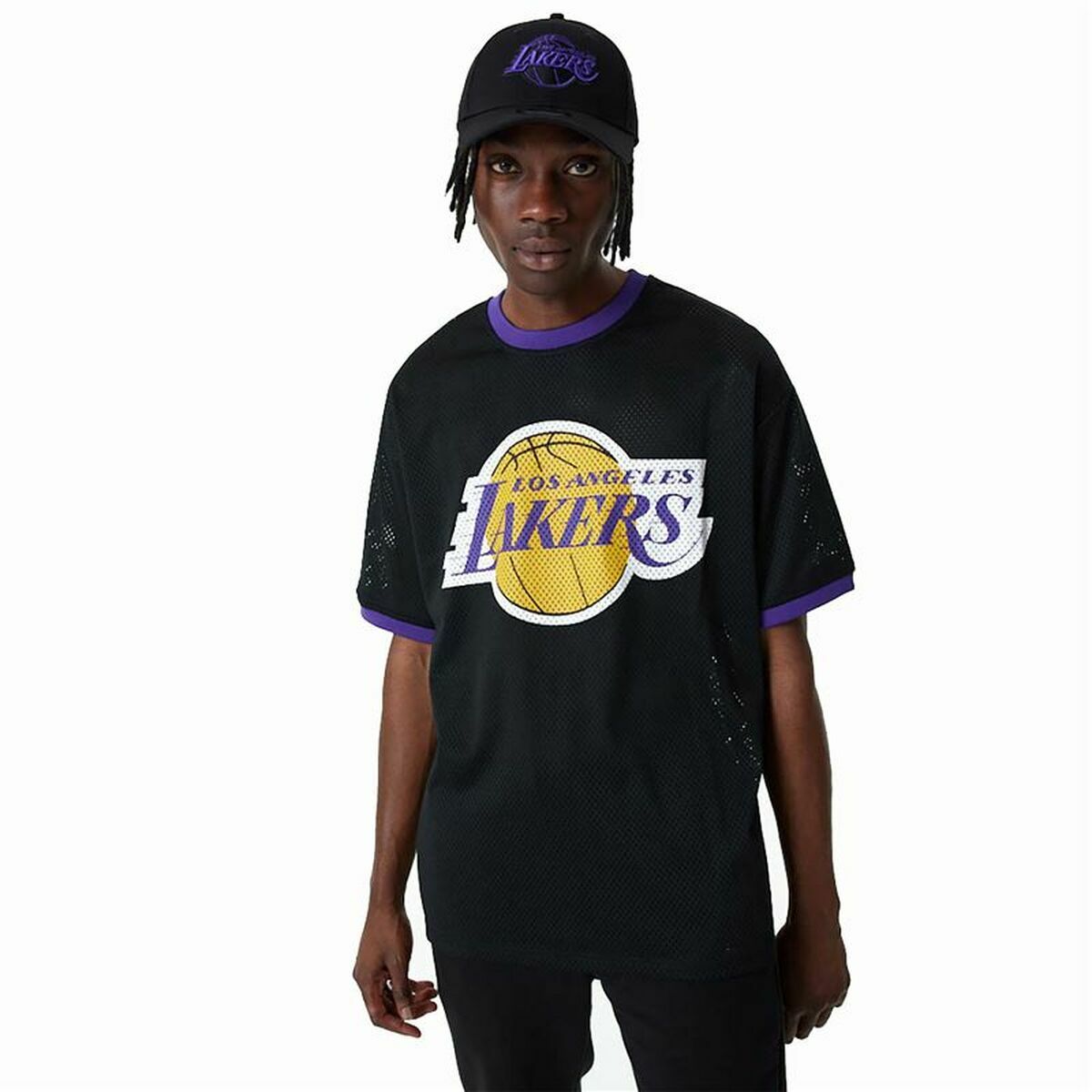 Basketball shirt New Era Mesh LA Lakers Black/S