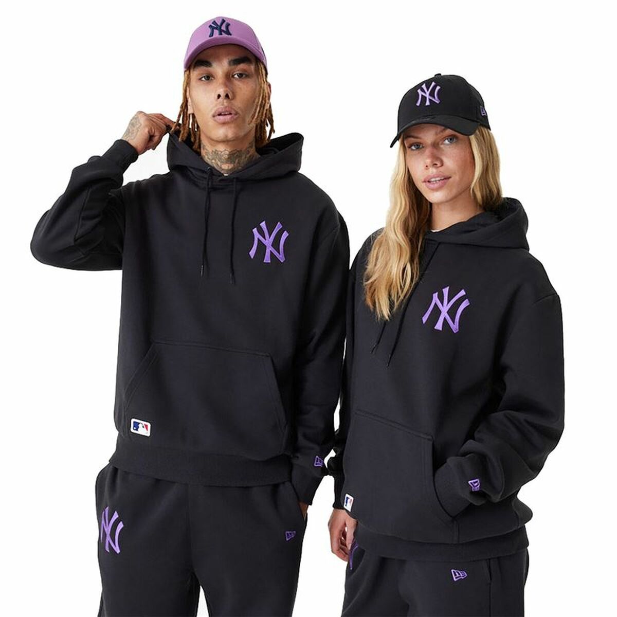 Unisex Hoodie New Era League Essentials New York Yankees Black/L