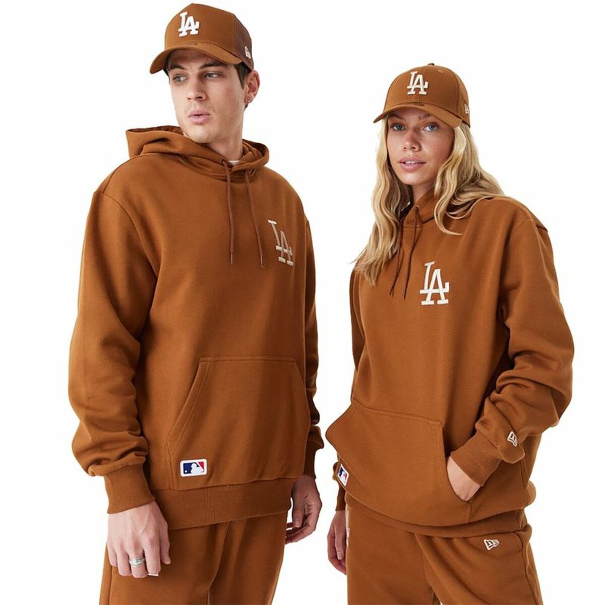 Unisex Hoodie New Era League Essentials LA Dodgers Ocre/L