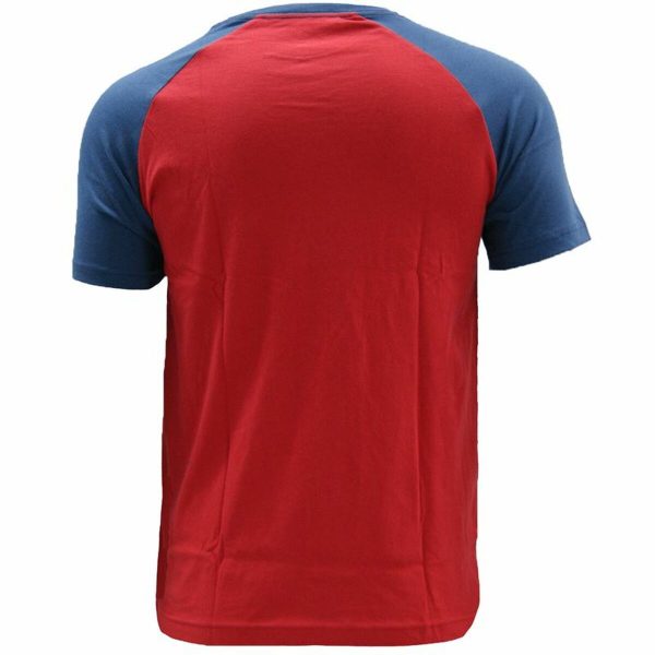 Men’s Short Sleeve T-Shirt Converse Colour Block Raglan Red/5-6 Years - Image 5