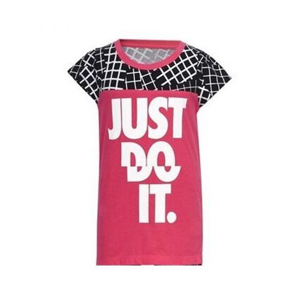 Child's Short Sleeve T-Shirt Nike  848-A72  Pink/5-6 Years - Image 2