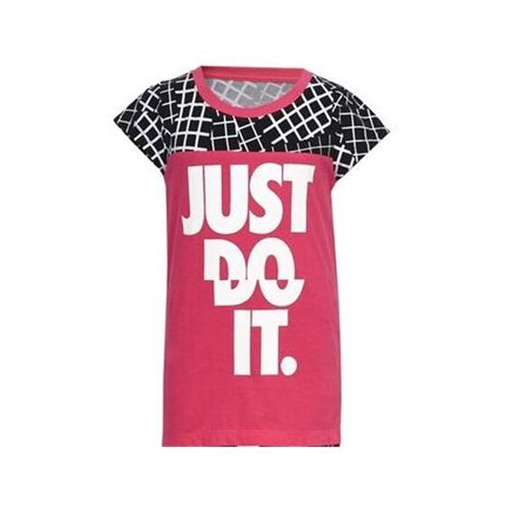 Child's Short Sleeve T-Shirt Nike  848-A72  Pink/5-6 Years