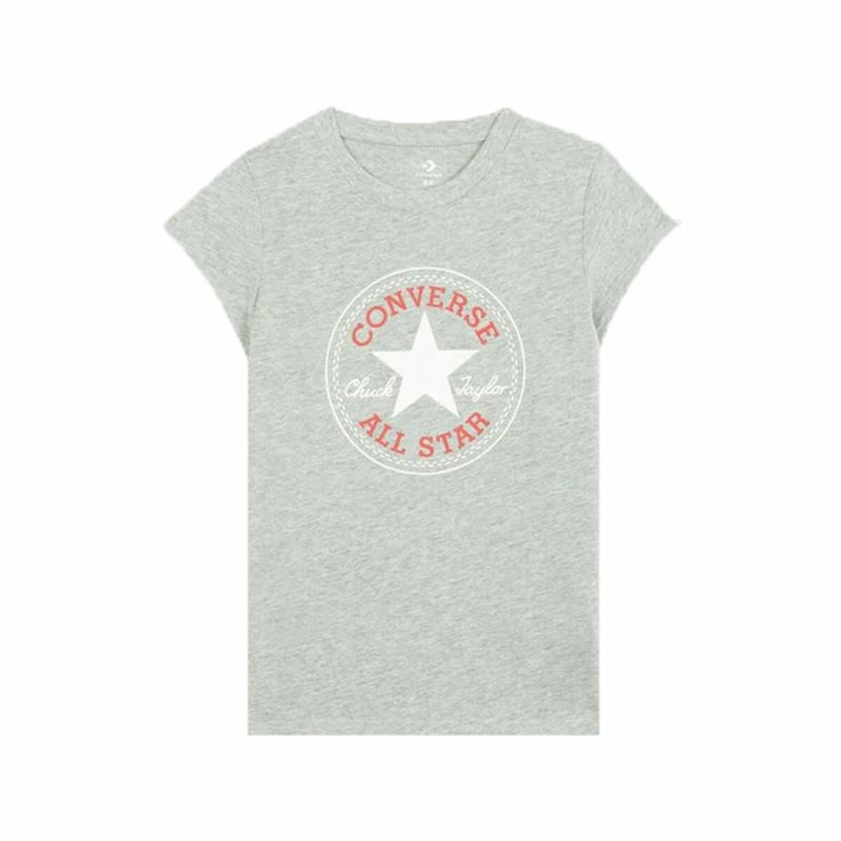 Child's Short Sleeve T-Shirt Converse Timeless Chuck Patch Dark grey/5-6 Years