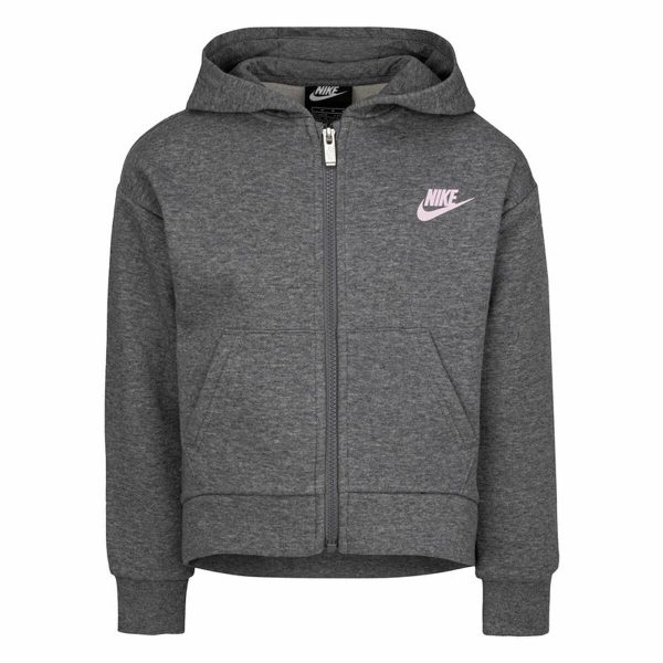 Men's Sports Jacket Nike Full Zip Grey Dark grey/5-6 Years - Image 2