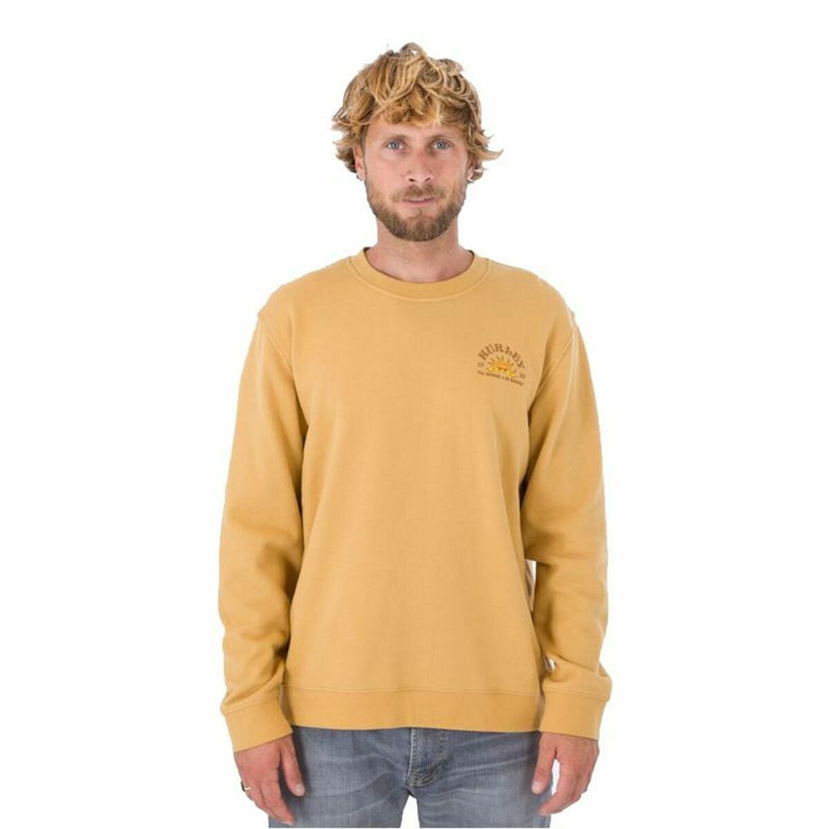 Men’s Sweatshirt without Hood Hurley No Bummers Ocre/L