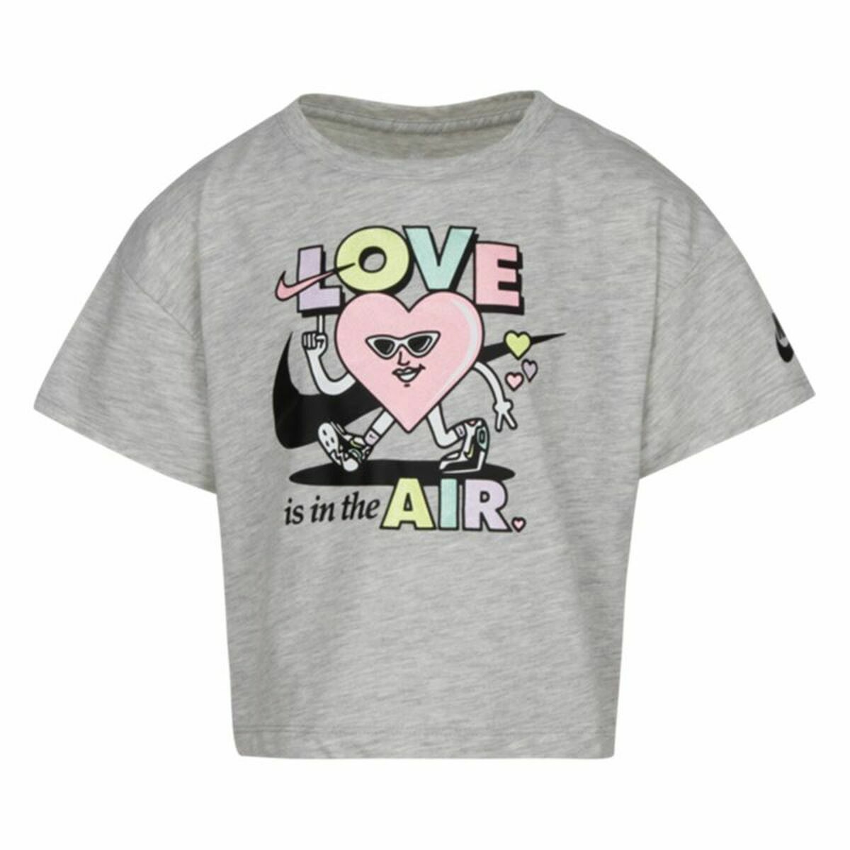 Child's Short Sleeve T-Shirt Nike Knit  Grey/5-6 Years