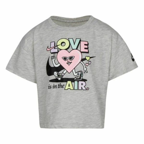 Child's Short Sleeve T-Shirt Nike Knit  Grey/5-6 Years - Image 4