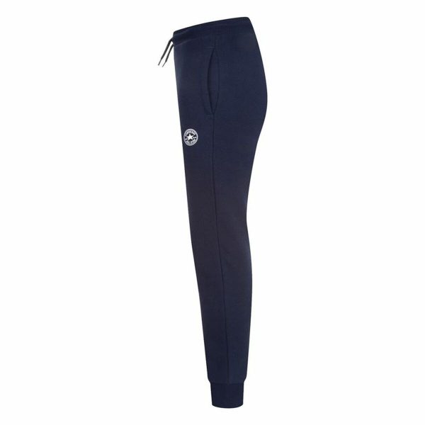 Children's Tracksuit Bottoms Converse Signature Fleece Chuck Patch Dark blue Navy Blue/5-6 Years - Image 4