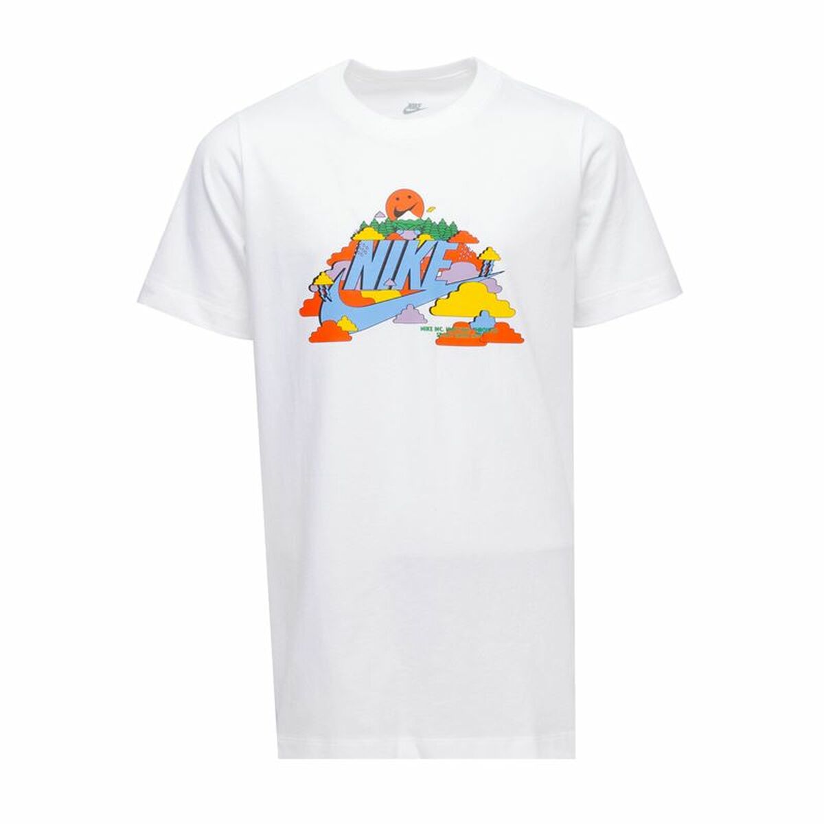 Child's Short Sleeve T-Shirt Nike Happy Cloud White/5-6 Years