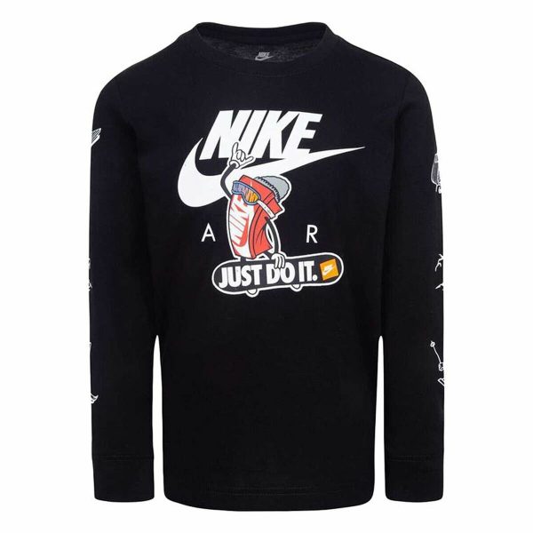 Children’s Sweatshirt without Hood Nike Snowboarding Black/5-6 Years - Image 2