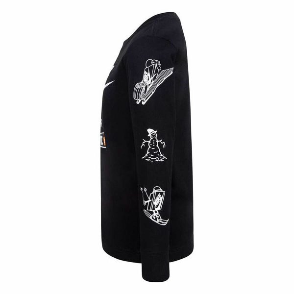 Children’s Sweatshirt without Hood Nike Snowboarding Black/5-6 Years - Image 5