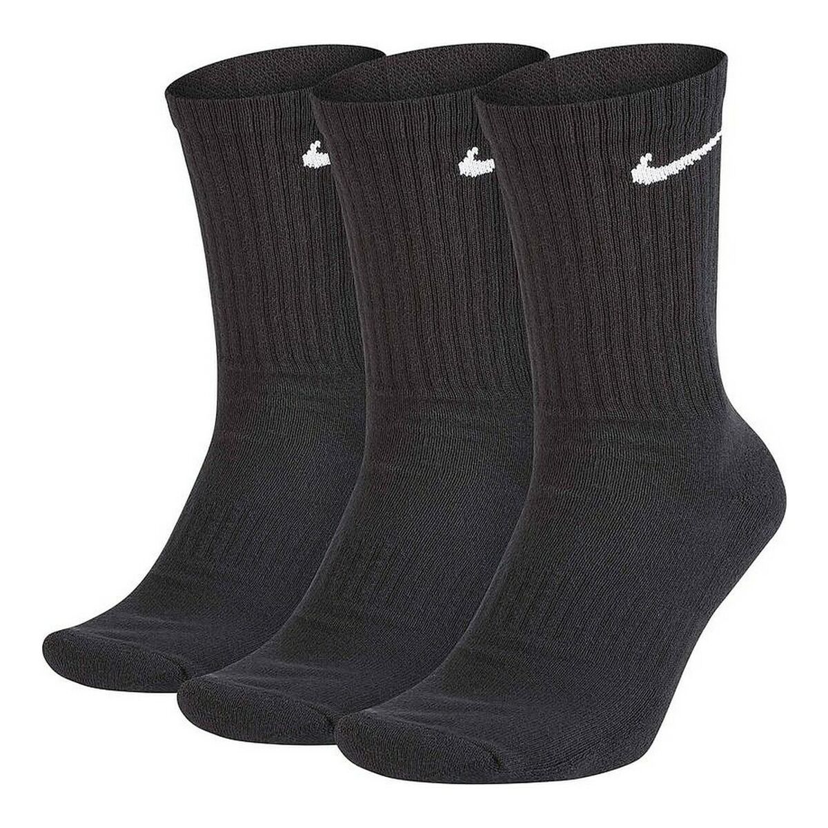 Sports Socks Nike  EVERYDAY CUSHIONED SX7664 Black Nylon (3 pcs)/S