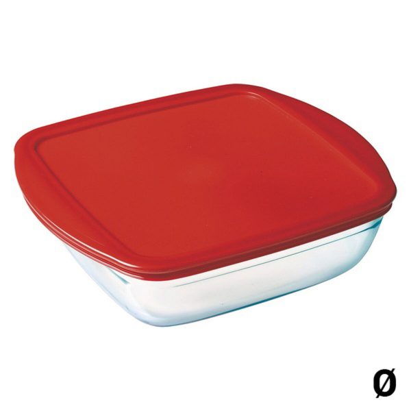 Hermetic Lunch Box Ô Cuisine Transparent Borosilicate Glass/2,2 l - 25 x 22 x 7 cm