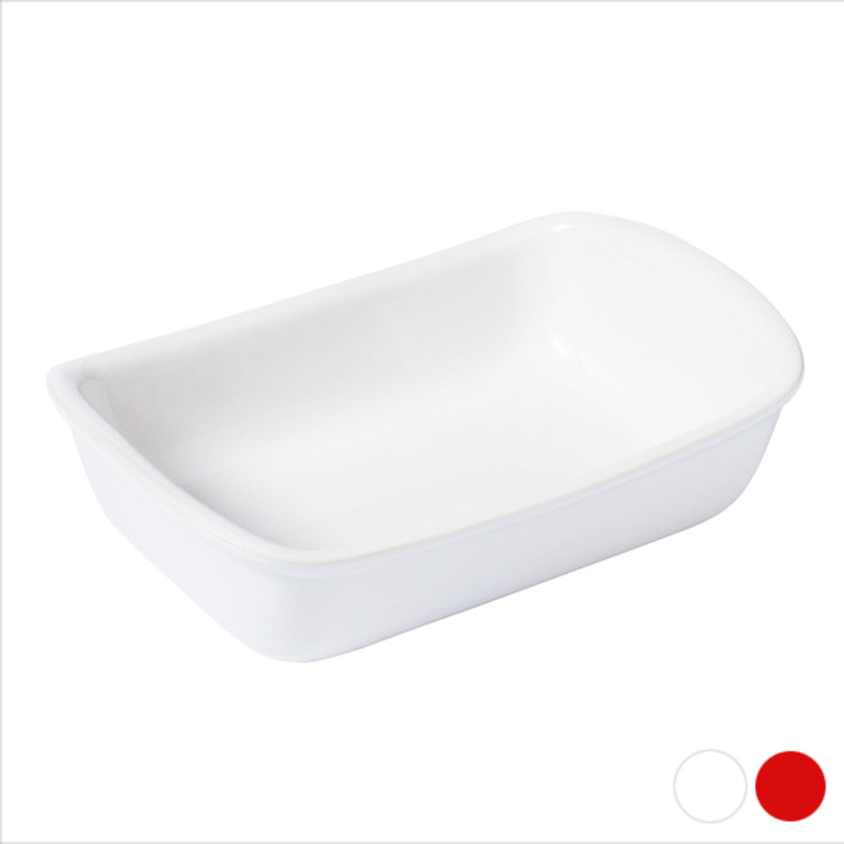 Oven Dish Pyrex Supreme White Ceramic (22 x 15 cm)/Red