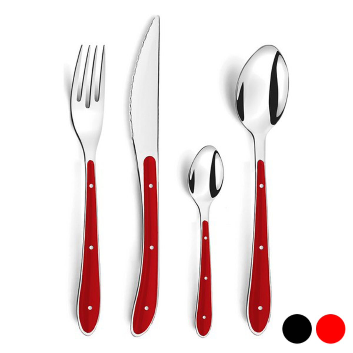 Cutlery set Amefa Bistro Metal Bicoloured 24 Pieces/Red