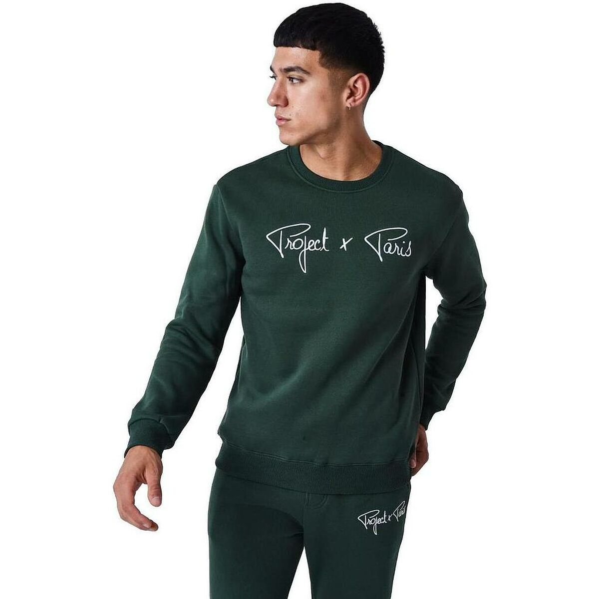 Men’s Sweatshirt without Hood Project X Paris 1920009 VR Green/S