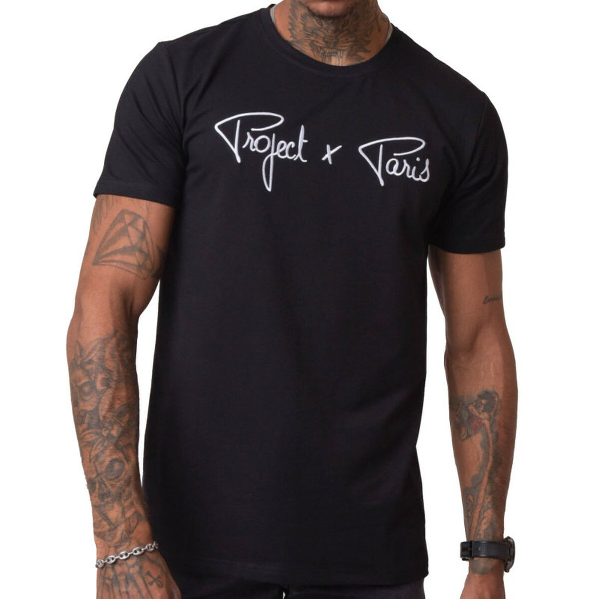 Men’s Short Sleeve T-Shirt Project X Paris 1910076 BKW Black/M