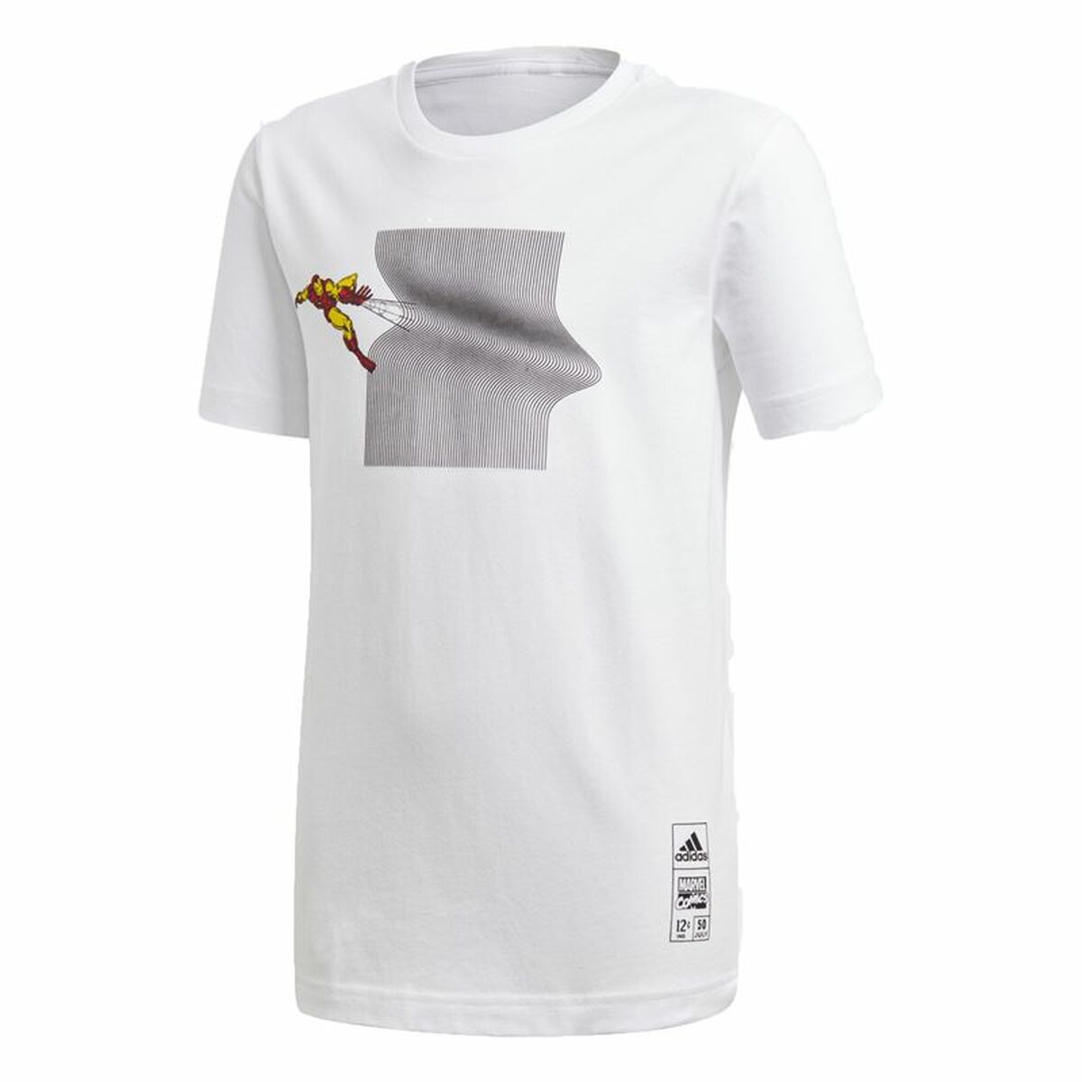 Child's Short Sleeve T-Shirt Adidas Iron Man Graphic White/5-6 Years