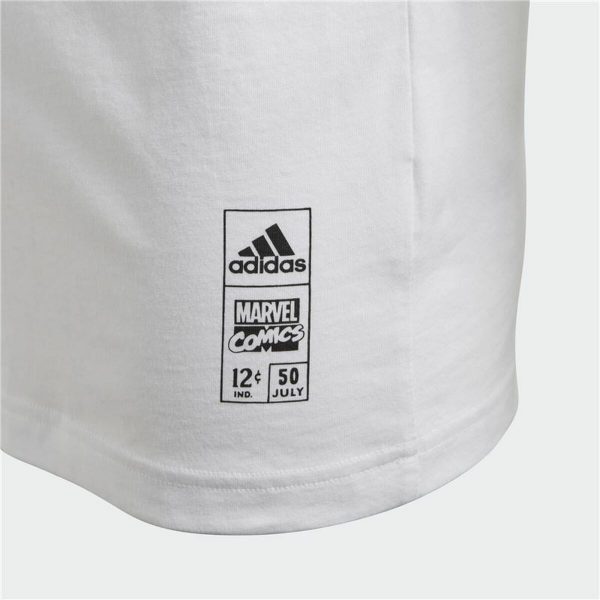 Child's Short Sleeve T-Shirt Adidas Iron Man Graphic White/5-6 Years - Image 6