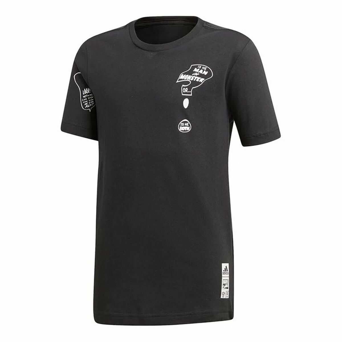 Children’s Short Sleeve T-Shirt Adidas Sportswear Hulk Graphic Black/5-6 Years
