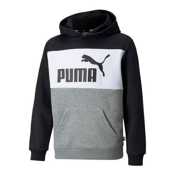 Children’s Hoodie Puma ESS+ Colorblock Hoodie Black/5-6 Years - Image 2