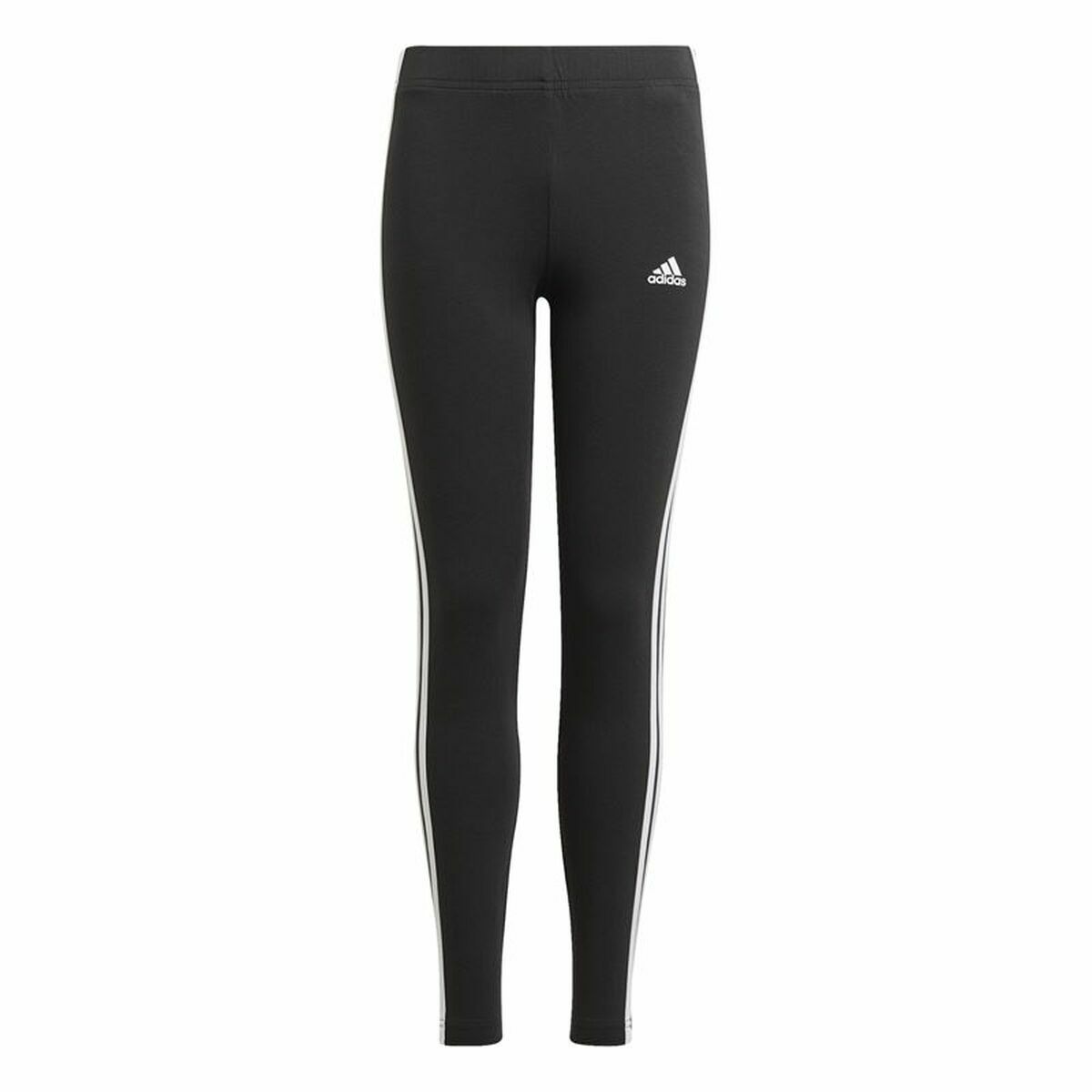 Sports Leggings for Children Adidas Essentials 3 Stripes Black/5-6 Years