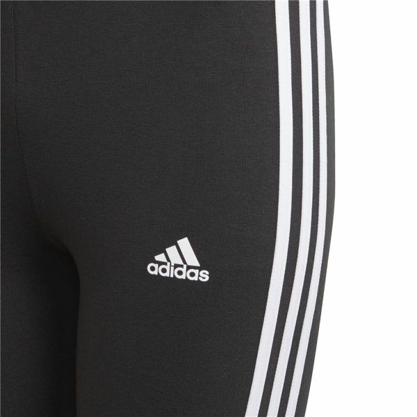 Sports Leggings for Children Adidas Essentials 3 Stripes Black/5-6 Years - Image 5