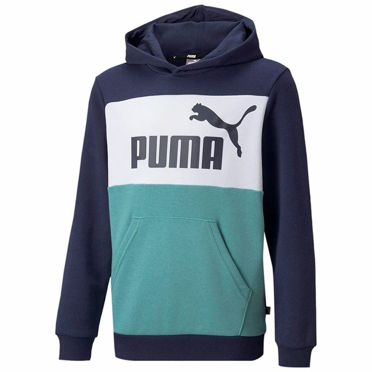 Children’s Hoodie Puma Essential Colorblock Dark blue/5-6 Years