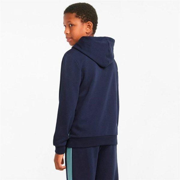 Children’s Hoodie Puma Essential Colorblock Dark blue/5-6 Years - Image 5