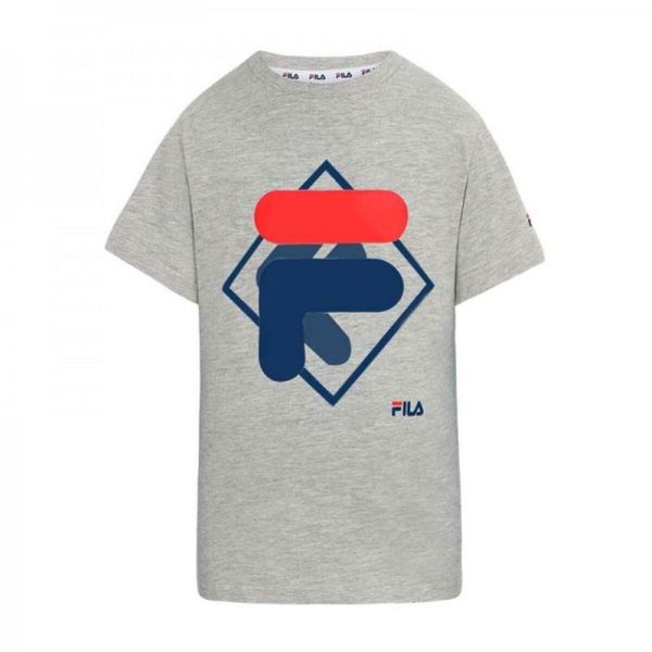 Child's Short Sleeve T-Shirt Fila FAT0340 80000  Grey/16 Years