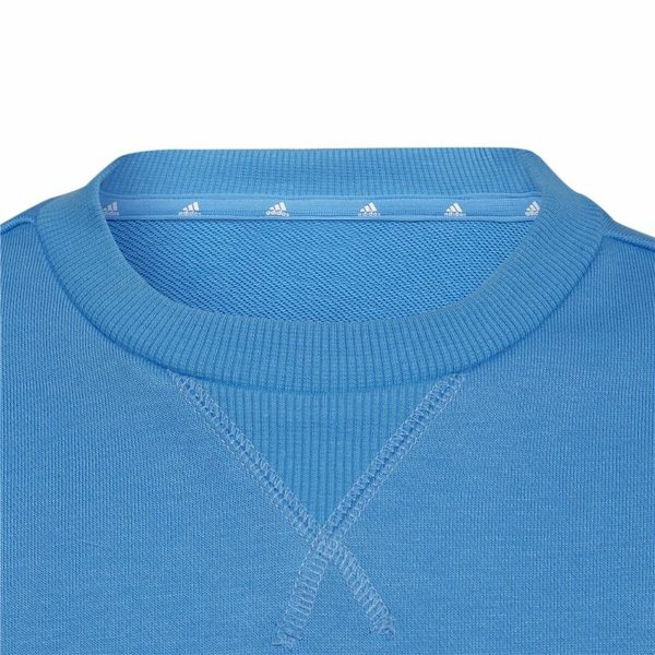 Hoodless Sweatshirt for Girls Adidas Essentials Blue/5-6 Years - Image 5