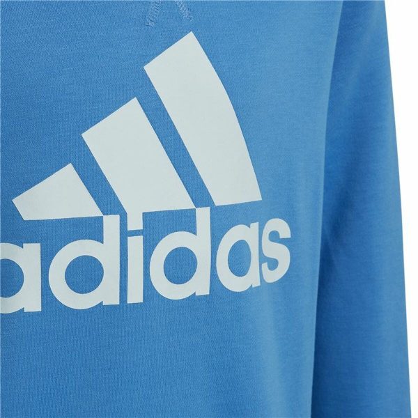 Hoodless Sweatshirt for Girls Adidas Essentials Blue/5-6 Years - Image 4