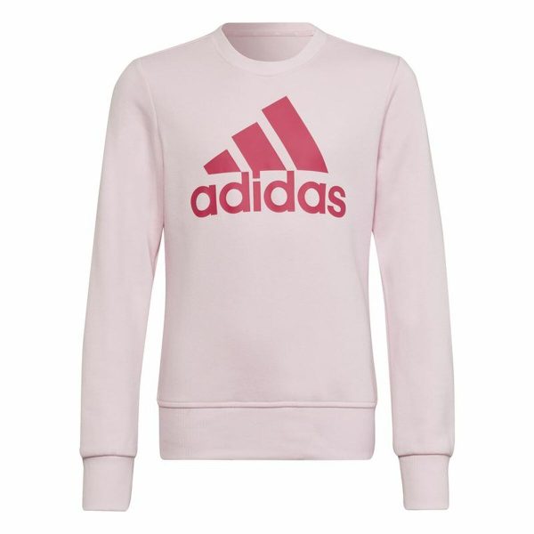 Hoodless Sweatshirt for Girls Adidas Essentials Light Pink/5-6 Years - Image 2