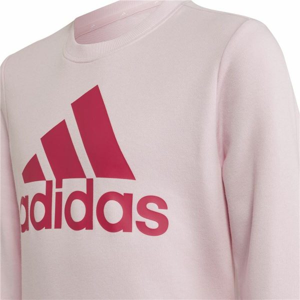 Hoodless Sweatshirt for Girls Adidas Essentials Light Pink/5-6 Years - Image 5