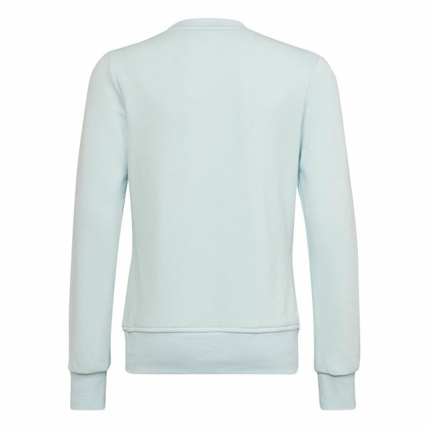 Hoodless Sweatshirt for Girls Adidas Essentials Cyan/5-6 Years - Image 6