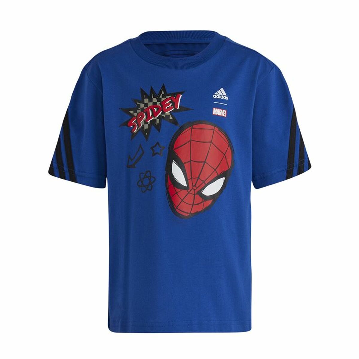 Child's Short Sleeve T-Shirt Adidas Spider-Man Blue/5-6 Years