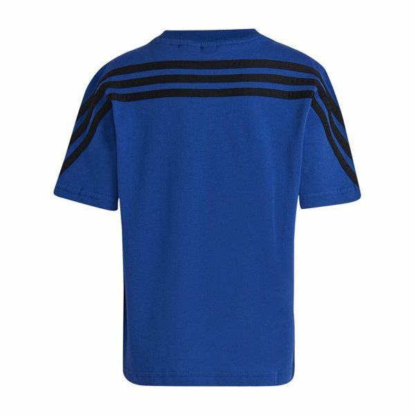 Child's Short Sleeve T-Shirt Adidas Spider-Man Blue/5-6 Years - Image 3