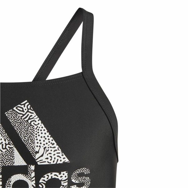 Swimsuit for Girls Adidas Big Logo Black/5-6 Years - Image 5