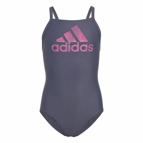 Swimsuit for Girls Adidas Big Logo Blue/5-6 Years - Image 2