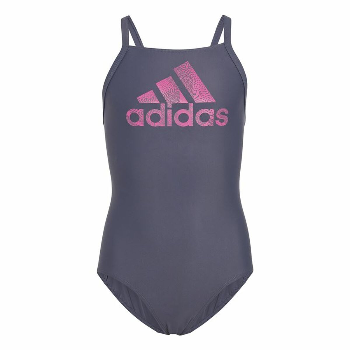 Swimsuit for Girls Adidas Big Logo Blue/5-6 Years