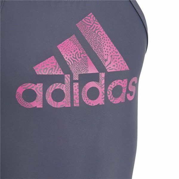 Swimsuit for Girls Adidas Big Logo Blue/5-6 Years - Image 4