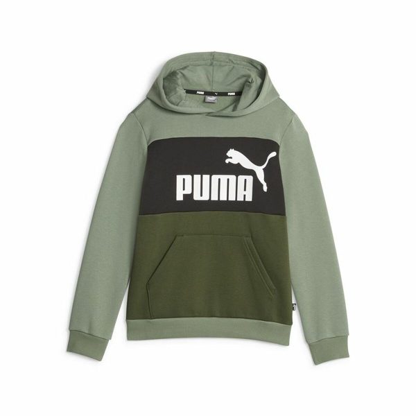 Children’s Sweatshirt Puma Ess Block Fl Green/5-6 Years - Image 2