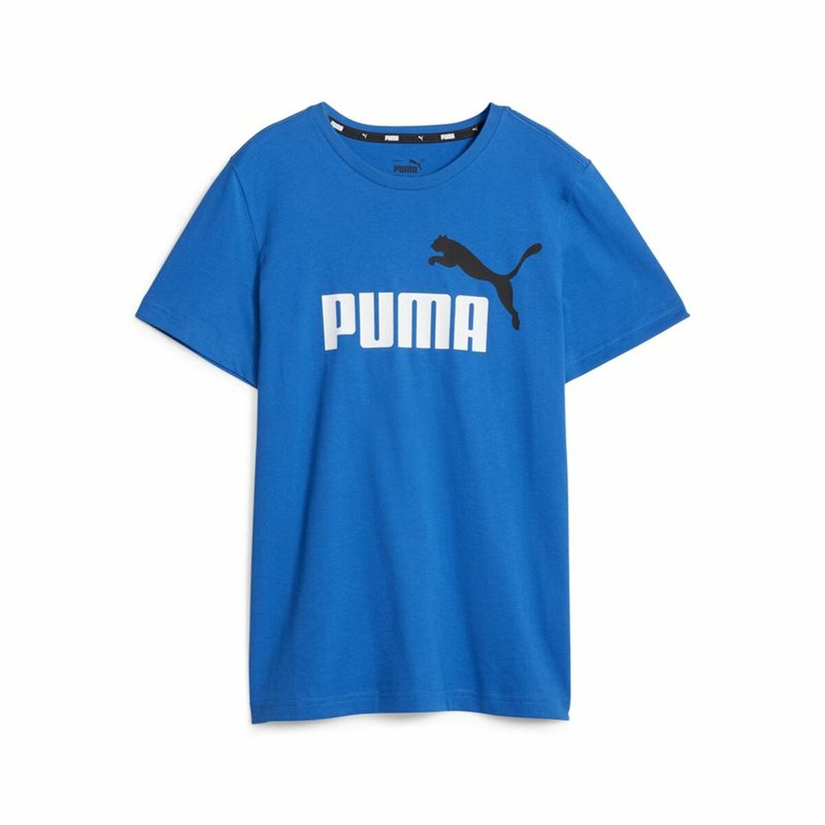 Child's Short Sleeve T-Shirt Puma Ess+ 2 Col Logo Blue/5-6 Years