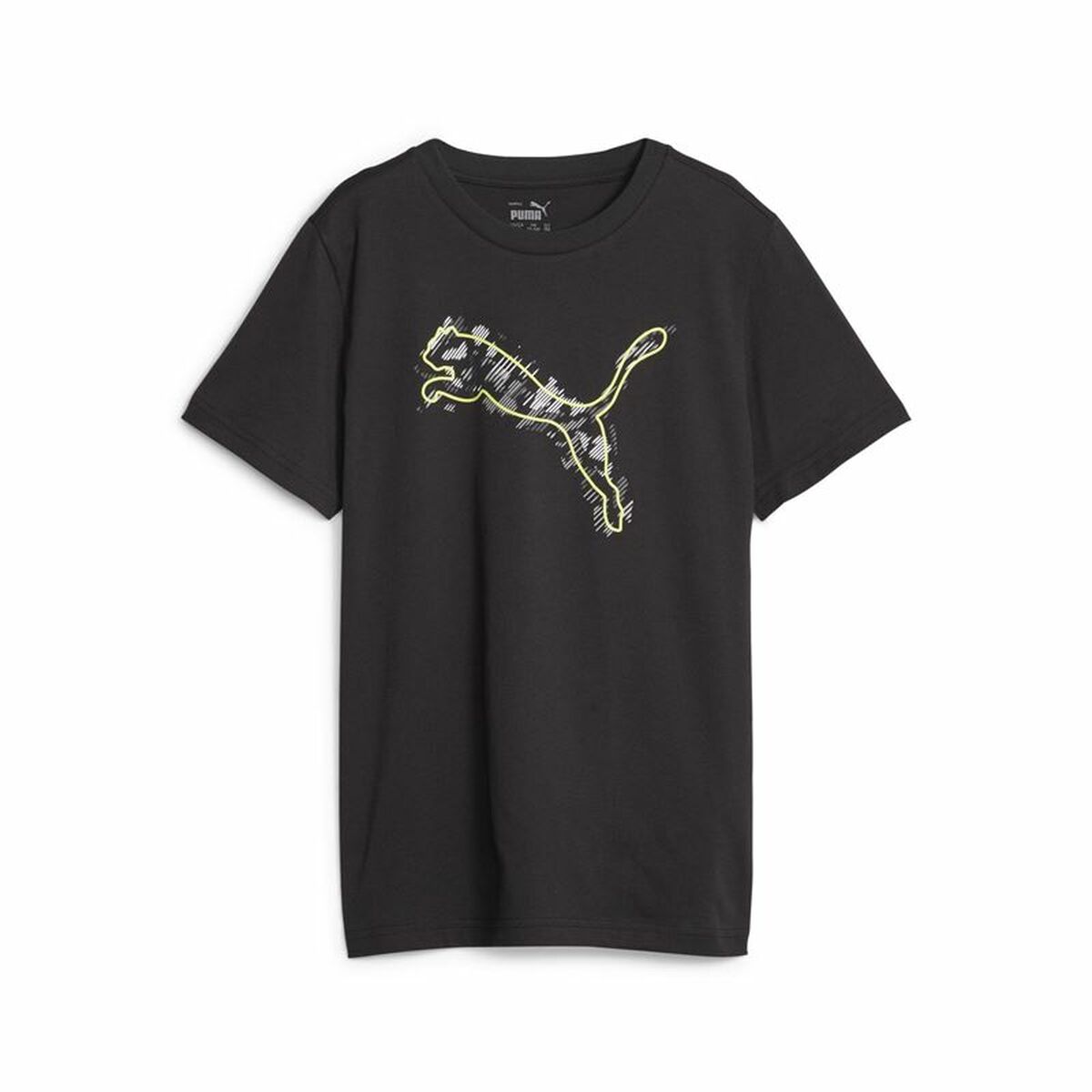 Child's Short Sleeve T-Shirt Puma Active Sports Graphic Black/5-6 Years